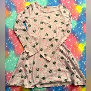 Girls Cat Pattern Dress MED (7/8)